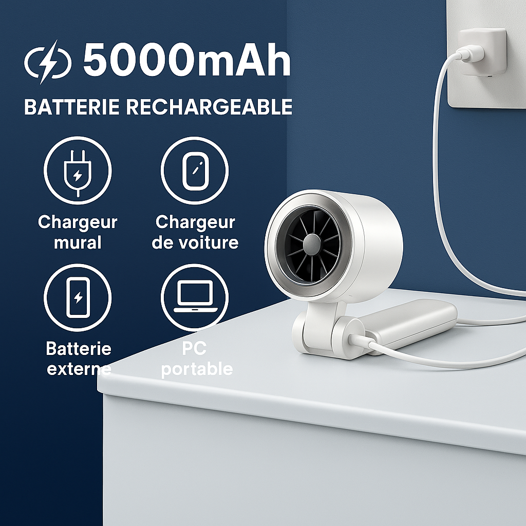 Mini ventilateur portable, pliable et puissant